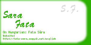 sara fata business card